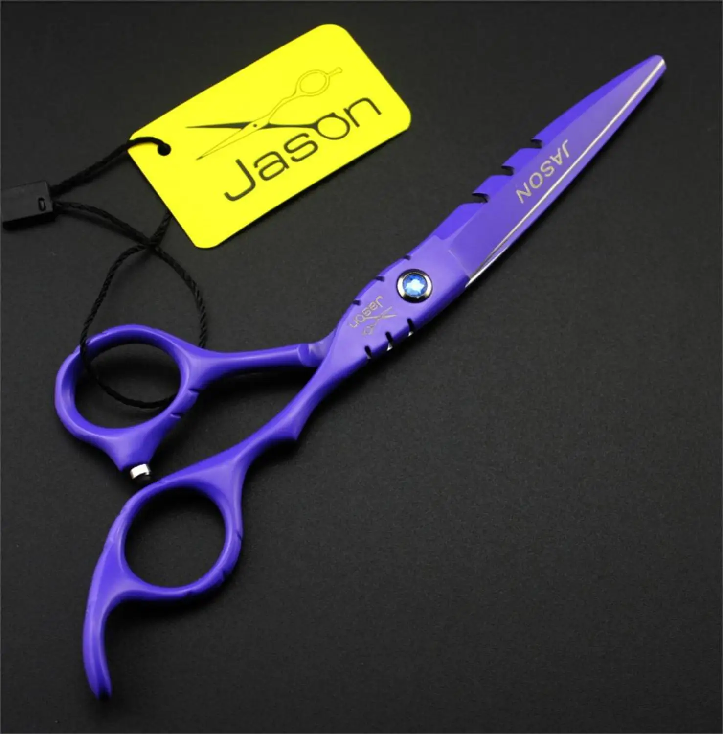 JASON violet Paint professional hair cutting scissors high quality 5.5 &amp 6.0 inch Green screw hairdressing custom LOGO | Красота и