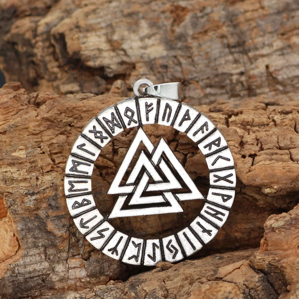 Скандинавский Викинг амулет Руна кулон valknut ожерелье с подарочная сумка|Ожерелья