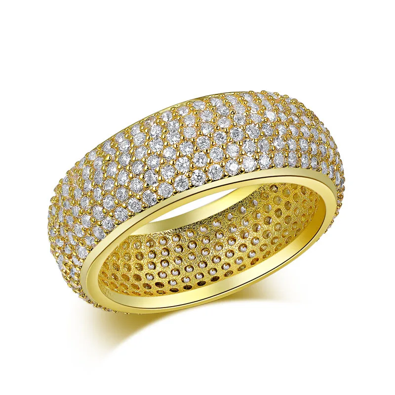

New Classic Vintage Luxury Crystal Couple Rings For Women Zircon Plated Silver Wedding Rings Bridal Anniversary Brand Jewelry