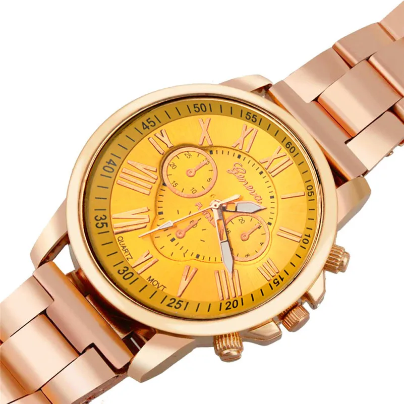 Women Men watch Luxury Stylish Fashion Roman Number Stainless Steel Quartz Sports Dial Wrist Watch Men Wholesale#2AP23 (29)