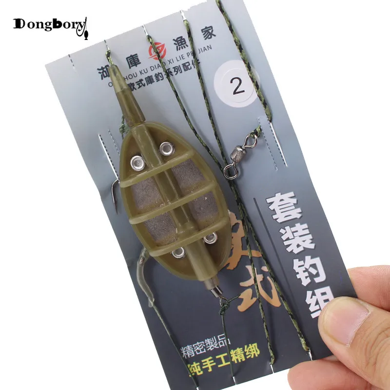

1Set Hand Made Carp Fishing Rig with Feeder Mould Carp Lead Sinker Fishing Feeding Hair Rigs inline Method Lead Pop-up Boiles