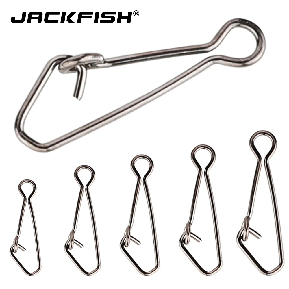 JACKFISH Fishing Connector 50pcs/lot Stainless Steel Fishing