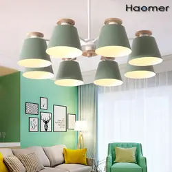 Европа простой подвесные светильники минималистский современный Подвесная лампа гостиная комнатная Подвесная лампа E27 железного дерева