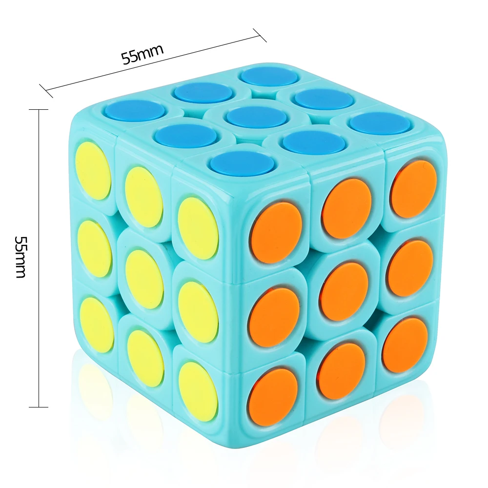 D-FantiX Yumo Dots 3x3x3 конфетный цвет скоростной куб Гладкий твист 3x3 куб головоломка антистресс развивающие игрушки подарок для детей и взрослых