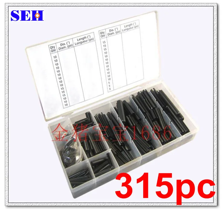 

Promotional Price 315pc Elastic Pin / Elastic Cylindrical Pin Cotter Pin / Fasteners / /315 Combination Only + Box