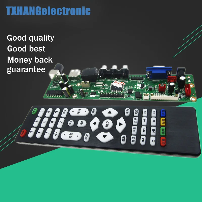 

V29 Universal LCD Controller Board TV Motherboard Support 7-55 inch LVDS Screen