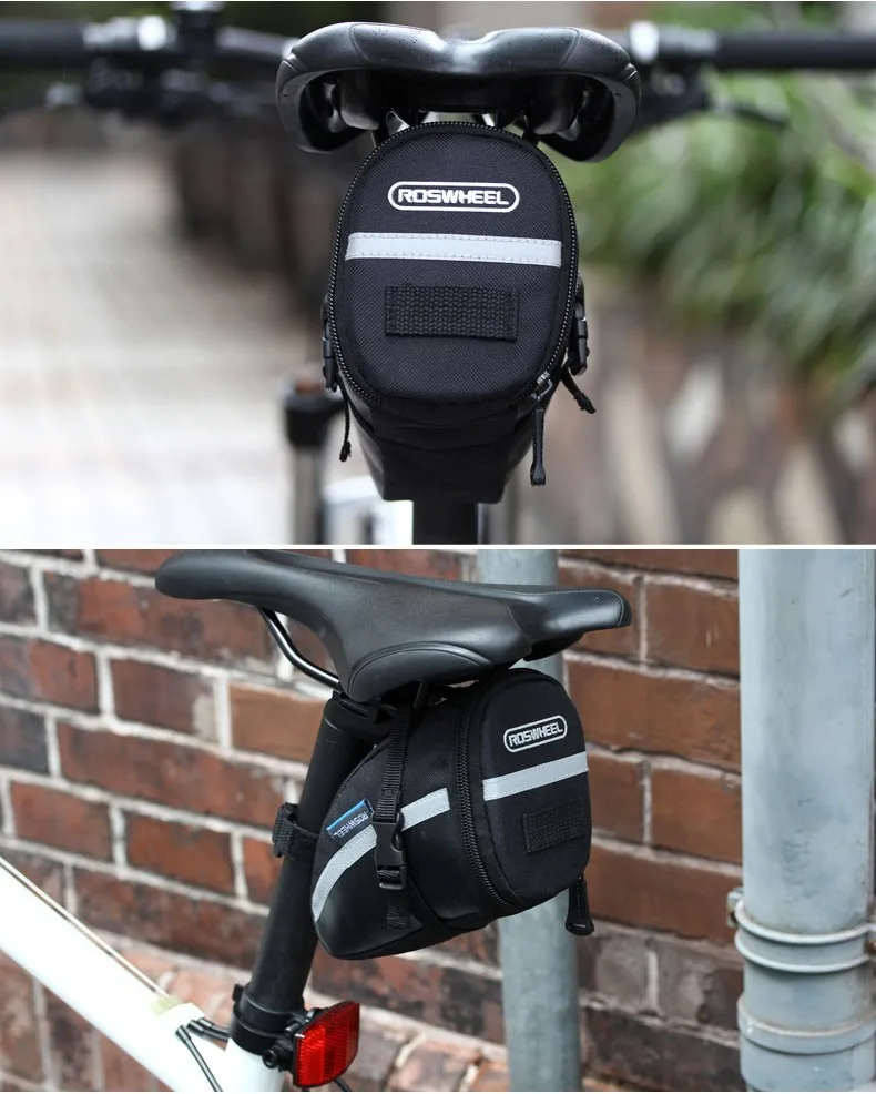 Flash Deal ROSWHEEL Bicycle Saddle Bag Seat Post Storage Tail Pouch Cycling  Road Bike Rear Pannier Bycicle Bolsa bisiklet aksesuar 13196 5