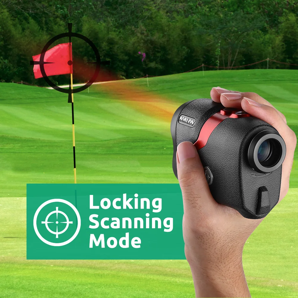 BOBLOV Golf Rangefinder 600 Yards G3 Slope Golf Range Finders with Flaglock 6X Magnification Laser Range Finder Measure With bag