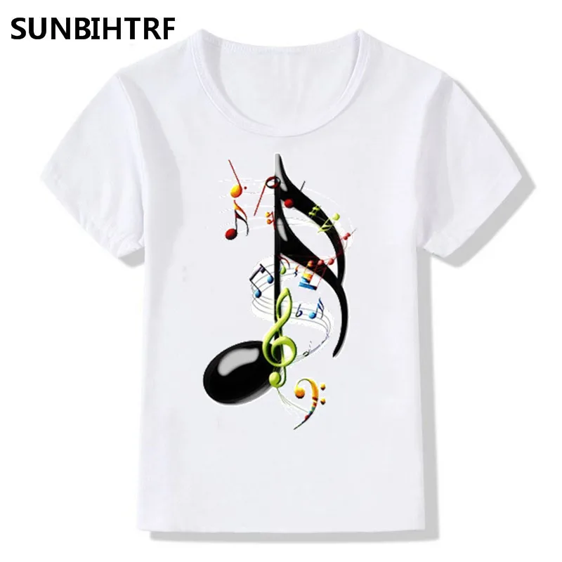 

Pretty Colourful Notes Design Funny Children's T-Shirts Kids Clothes Big Boys Girls Tops Tees For Toddler Baby Casual Clothes