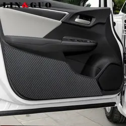 4 шт. чехол для honda FIT 2014-2016 автомобилей боковой двери внутренняя Наклейка Анти-kick защитный углеродного волокна Flim стикеры