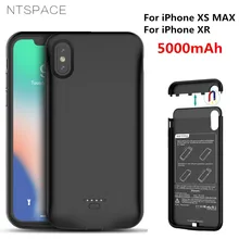 NTSPACE 5000 мАч чехол для внешнего аккумулятора s для iPhone XR power Bank чехол для зарядки для iPhone XS Max чехол с поддержкой звука