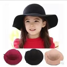 2016 New Girl Princess Hats England Style Cotton Sunhats Children Accessories 2-7T 3301