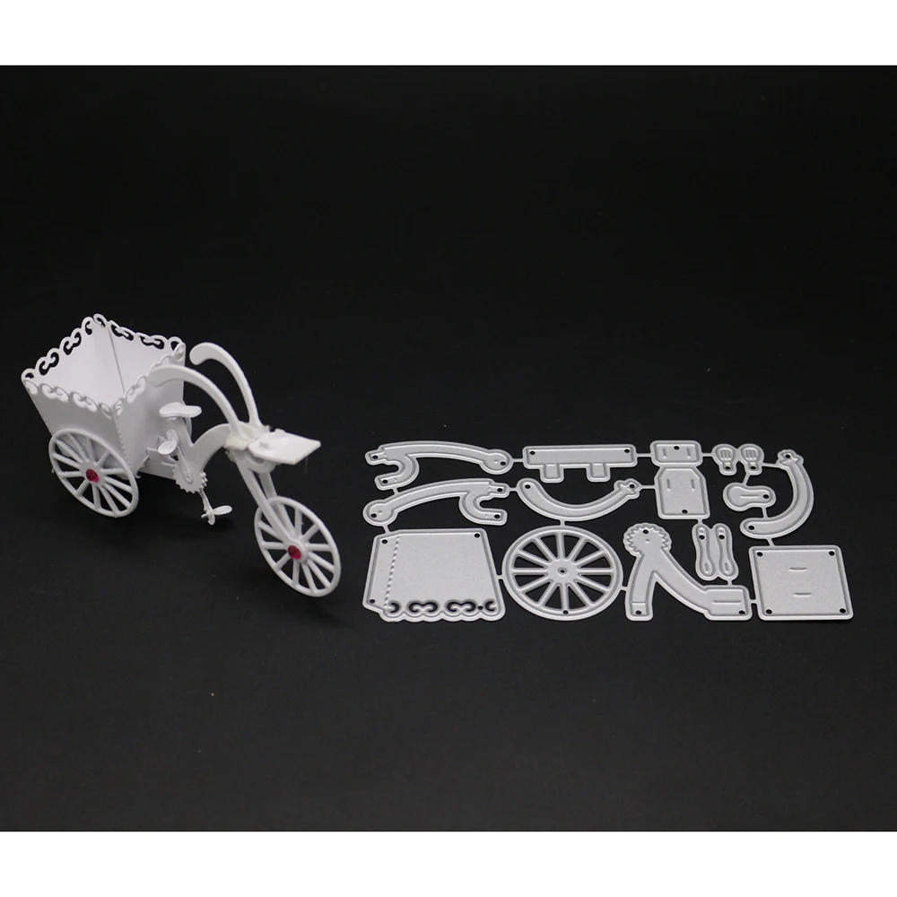 

Swovo Pedal tricycle bike 3D Frame Craft scrapbooking DIY Shape Metal Carbon steel cutting die Book photo album art card Dies