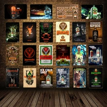 Спиртовой напиток Jagermeister голова оленя плакат Классическая Настенная Наклейка домашний бар Декор винтажная металлическая табличка виски вино жестяная вывеска YD002