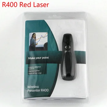 

Logitech R400 Power Point Presenter Bright 5MW 650NM Red Laser Pointer PPT Clicker 2.4 GHz Wireless USB Receiver With Packaging