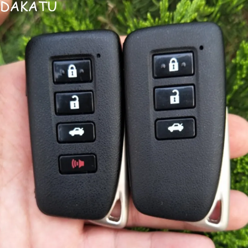 

DAKATU Smart Remote Key Shell Fob Keyless Entry Case 3/4 Buttons For Lexus IS ES GS NX RX Smart Card with Emergency blade
