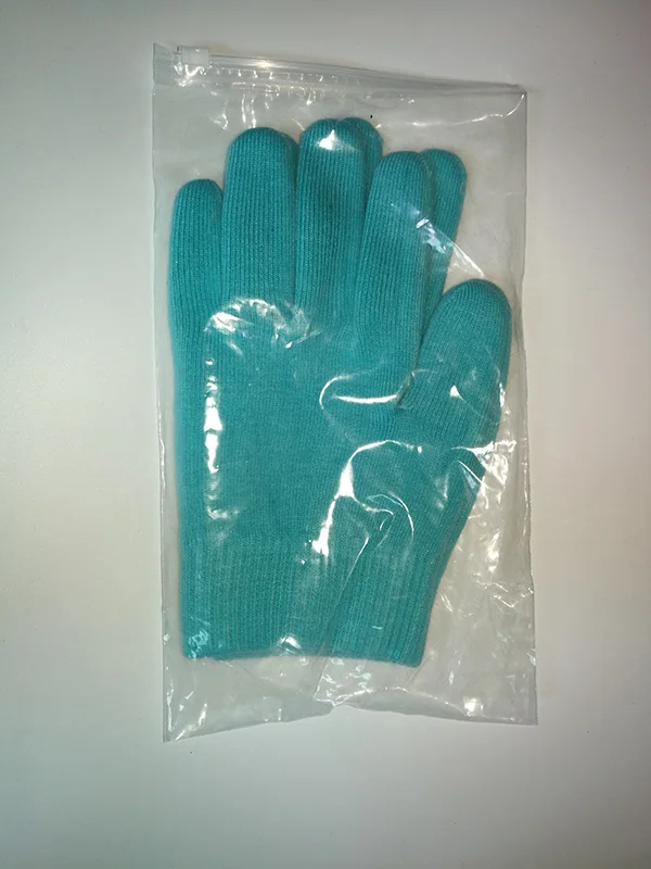 Увлажняющая отбеливающая отшелушивающая маска для ног, Нестареющая маска для рук, силиконовые рукавицы, многоразовые спа-гелевые носки, перчатки G72 - Цвет: Bi blue Glove