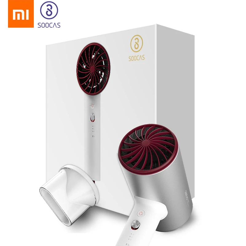 

Xiaomi Mijia Anion Hair Dryer EU Plug Soocas H3 Aluminum Alloy Body 1800W Air Outlet Anti-Hot Innovative Diversion Design