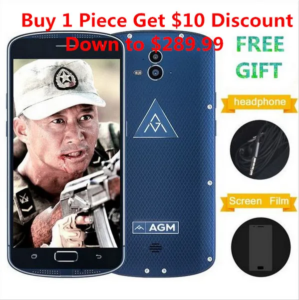 Original AGM X1 IP68 Waterproof mobile Phone OctaCore OTG 4GB 64GB 13MP Double Rear Camera Fingerprint