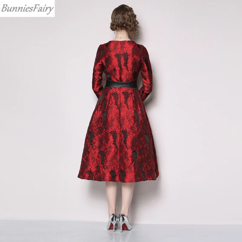 BunniesFairy 2019 весеннее Новое Хепберн винтажное Стильное женское бордовое