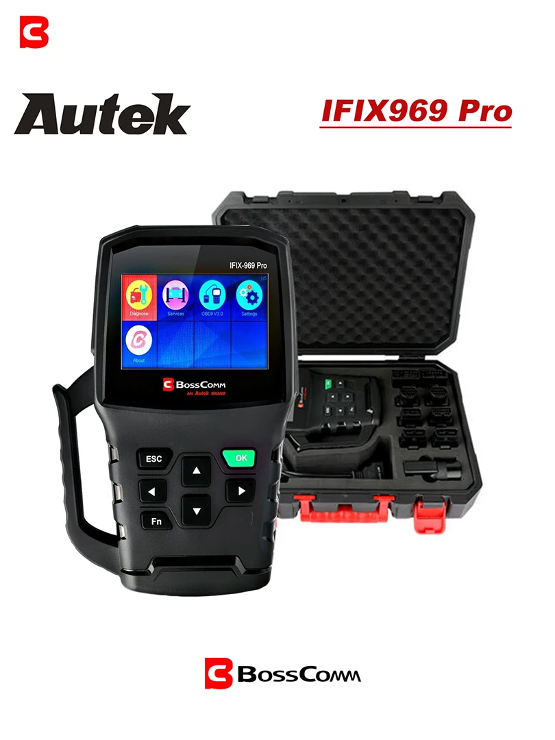 

Autek IFIX969 Pro scaner automotiv Original OBD2 Full system car diagnostic Tool Engine Airbag ABS SRS TPMS DPF OIL Transmission
