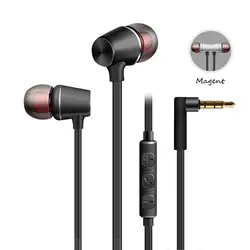 Magent In-Ear проводные наушники для телефона с микрофоном 3,5 мм jack стандартная стерео гарнитура Магнитный Объем регулируемые наушники