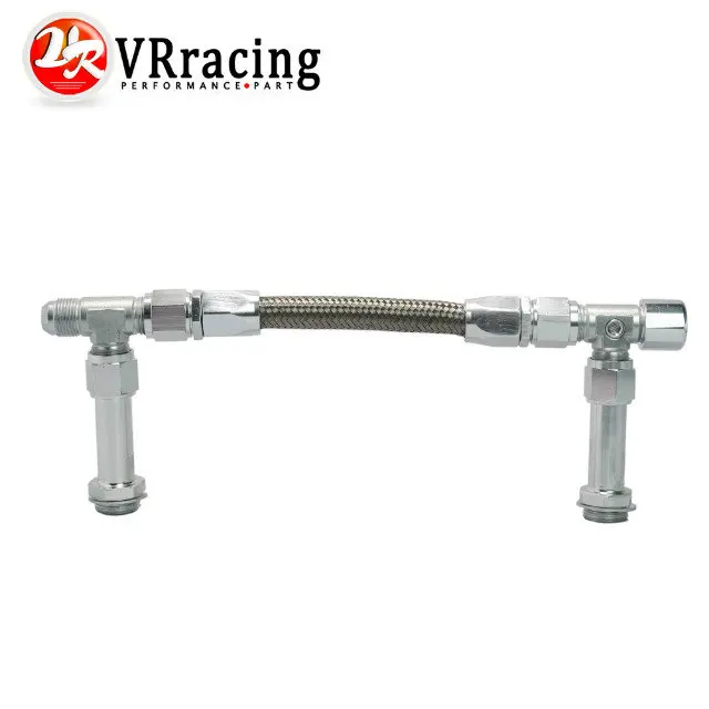 

VR RACING - AN8 -8AN Silver Dual Feed Fuel Line Dual Feed Carb Fuel Line Kit VR-QT43S