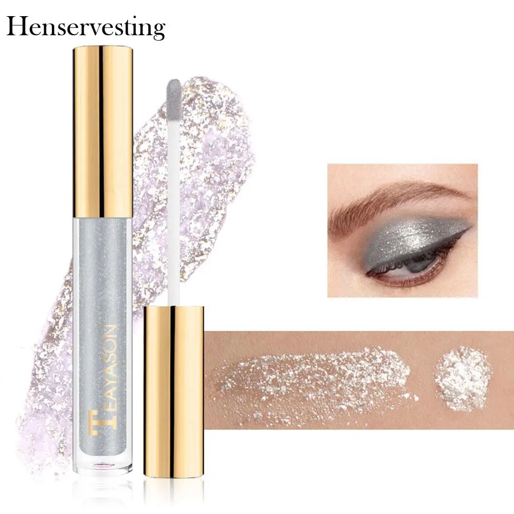 Smoky Color Diamond Shimmer Eyeshadow Glitter Pigments 8 Colors Metallic Liquid Eyeshadow Eyes