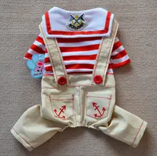 G18 NEW arrival Pet clothes dog Striped Bib overall dog Coverall