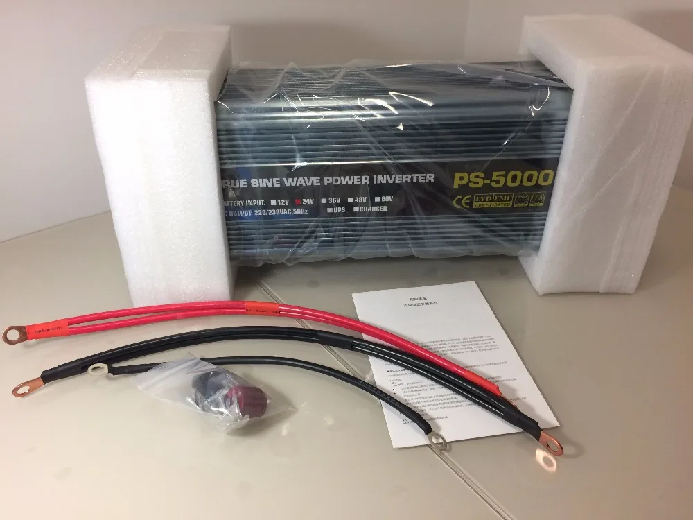 

5KW Pure Sine Wave Solar Inverter 12V 220V 5000W Car Power Inverter High Voltage Converter 24V/48V DC to 220V/240V AC