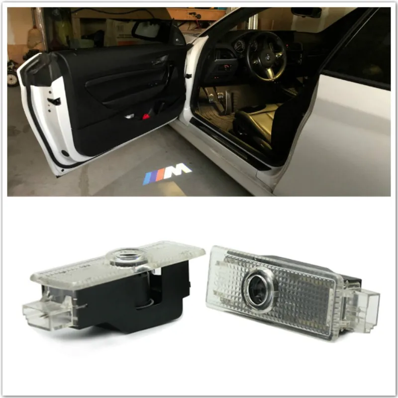 2x M Logo LED Car Door Light Courtesy Projector Laser Ghost Shadow