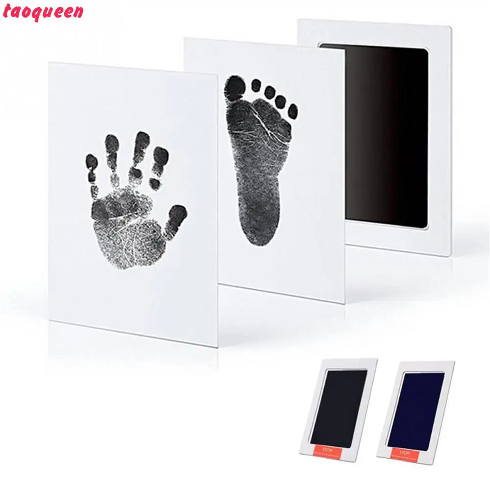 Taoqueen Kit With An Included Clean-Touch Ink Pad Hand& Footprint Makers Baby Souvenirs Baby Handprint Footprint Photo Frame