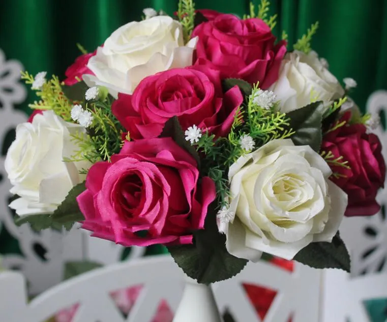 Золотая Настольная Ваза, металлическая ваза для цветов, столешница для свадьбы, дорога, ведущий цветок, реквизит для обустройства, свадебное украшение - Цвет: Flower-F