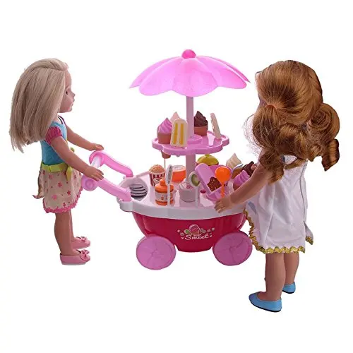 Машина для мороженого, супер-рынок автомобиля, приспособление для автомобиля для еды 14,5 дюймов Wellie Wisher аксессуары для кукол, подарок на день рождения
