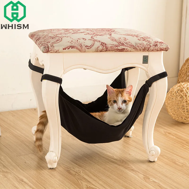 WHISM Cat Hanging Bed Coral Fleece Cat Cushion Soft Kitten Hanging Sleeping Bed Pet Cat Cage