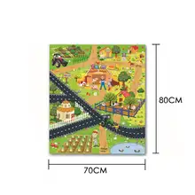 70x80 см латексный дорожный игровой коврик детский игровой коврик для игр с автомобилями и игрушками Ванная комната Спальня коврики декоративные 19apr8