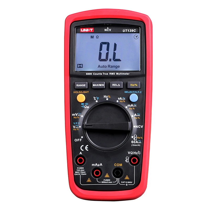 

UNI-T UT139C Digital Multimeter True RMS NCV Multimetr Capacitance Tester LCR Voltage Current Frequency  Meter LCD Backlight
