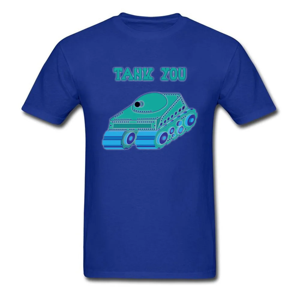 Printed thank you T-Shirt On Sale ostern Day Short Sleeve Round Neck Tops Tees Pure Cotton Men Design Tee Shirts thank you blue