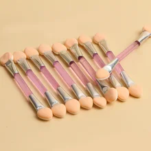 2 шт./компл. Косметическая Красота Тени для век Двухсторонняя щетка макияж щетки инструменты для макияжа