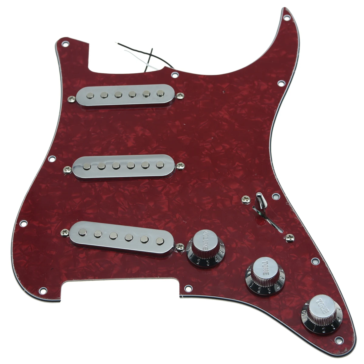 KAISH различные загруженные Strat SSS Pickguard Prewired ST Strat Pickguard с звукоснимателями подходит для крыла