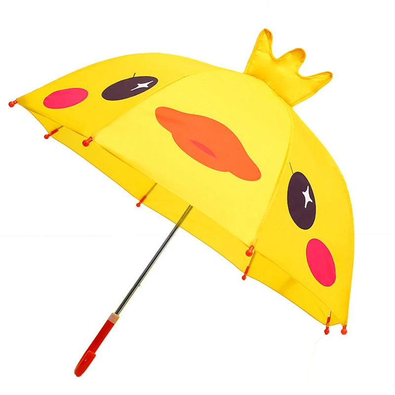 Cute Cartoon Children Umbrella animal creative long-handled 3D ear modeling kids umbrella For boys girls Cat Duck