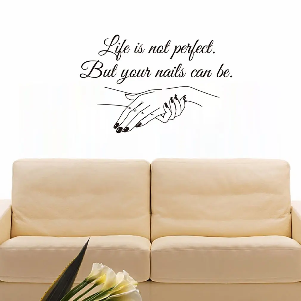 

Fine 'Life is not...' Motto Slogans Wall Stickers Living Room Bedroom Home Removable DIY Art Decals