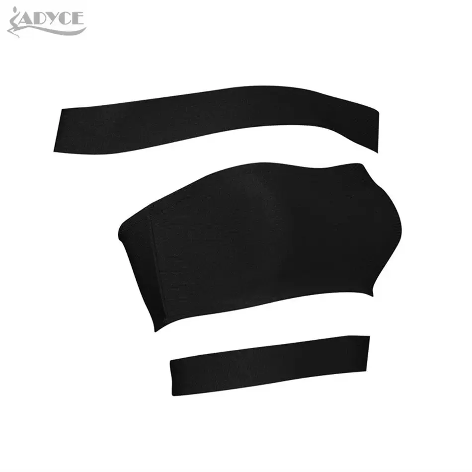 

Adyce 2019 New Sexy Bodycon Crop Top Chic Girl Runway Design Off the Shoulder Slash Neck Sleeveless Cross Bandage Tank Top