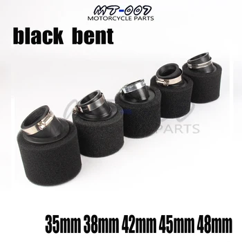 

35mm 38mm 42mm 45mm 48mm black bent Neck Foam Air Filter Sponge Cleaner Moped Scooter CG125 150cc Dirt Pit Bike Motorcycle