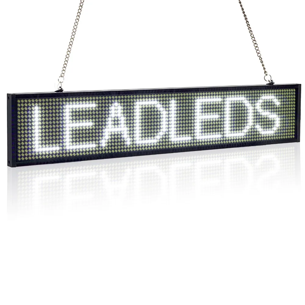 50cm P5 White SMD Led Sign Phone WIFI Remote Control Programmable Scrolling Message LED Display Board for Business |