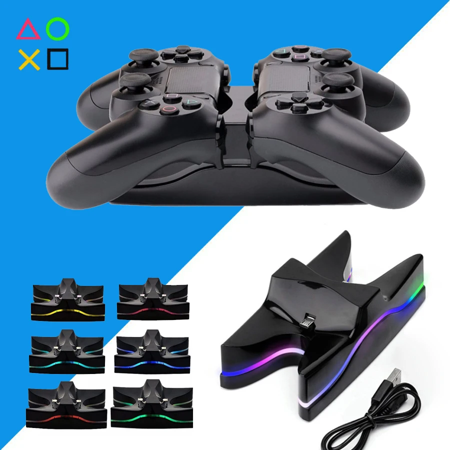 

PS4/Slim/Pro Controller Charger LED Gamepad Fast Charging Dock Station for Sony Playstation 4 Dualshock 4 PS 4 Accessories