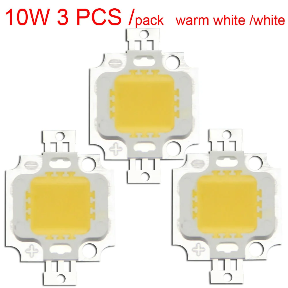 

3pcs/pack 10W LED Chip White/Warm white 24*40mil 800-900lm SMD Floodlight Bulb lamp Integrated for High Power LED chip