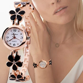 Lvpai New Luxury Casual Fashion Bracelet Watch Flower Strap Wristwatch Dress Elegance Quartz Watch For Women Gift Watch 1