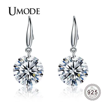 

UMODE Korean 925 Sterling Silver Drop Earrings for Fashion Women Wedding Silver Color Jewellery boucles d oreille femme ULE0344