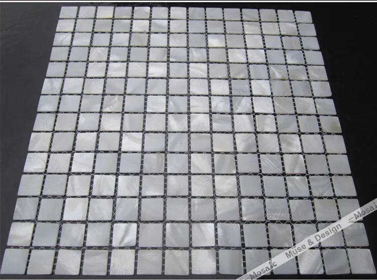 shell mosaic pure white 2cm gap_